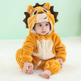 3M-5T Infant Baby Flannel Animal Autumn Winter Cartoon Climbing Suit Pajamas