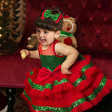 Kid Baby Girl Princess Tulle Christmas Shaggy Dresses