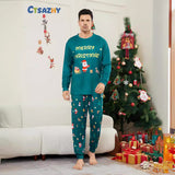 Family Matching Parent-child Santa Snowman Deer Letter Pajamas