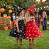 New Children's Clothing Children's Halloween Costume Girls Short Sleeve Sequins Princess Dress