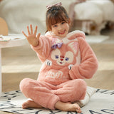 Kid Baby Girl Pajamas Autumn Winter Velvet Home Coral Pajamas