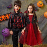 Halloween Kids Ghost Horror Demon Vampire Cape Stage Costume