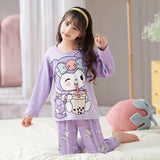 Kid Baby Girl Cotton Thin Parent-child Homewear Pajamas