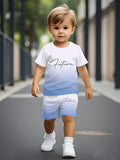 2026 New Sports Style Round Neck Short-sleeved Shorts Set Is Loose and Comfortable