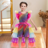 Kid Girl Carnival Halloween Veil Dresses