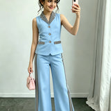 Girls' Fashion Suit, Foreign Suit, Vest, Jacket and Trousers Two-piece Suit