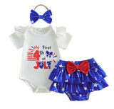 Baby Girl Ins Summer Cute Independence Day 3Pcs/ Set