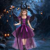 Sleeping Spell Costume Halloween Demon Witch Mesh Tutu Dress Dark Witch
