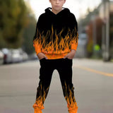 Children's Boys' Autumn Hooded Set New Versatile and Stylish Two-Piece Set