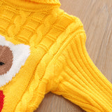 1-6T Kid Baby Girl Boy Long-sleeved Cartoon Turtleneck Knitted Sweater