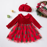 1-6Y Kid Baby' Girls Christmas Long Sleeve Mesh Party Dresses