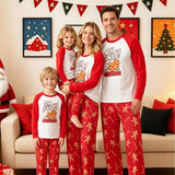 Family Matching Christmas Parent-child Pajamas Printed Fashion Long-sleeved Loungewear Set