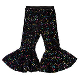 3M-6T Kid Baby Girls Fashion Stretch Sequins Flared Pants