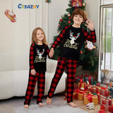 Family Christmas Parent-Child Pajamas Homewear Deer Pajamas