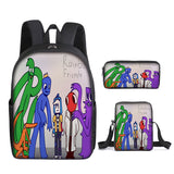 Schoolbag Rainbow Friends Cartoon Backpack Three-piece