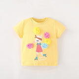 Kid Girls Comfortable Breathable Soft Fashion Cute Cartoon Loose T-shirt