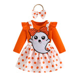 Halloween Children's Clothing New Baby Girl Long-sleeved Romper Embroidered