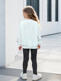Girls 2-piece Set & Rainbow Print Long-sleeved Sweatshirt + Leggings, Winter/fall Clothes