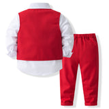 Kid Baby Boy Wedding Party Suit Spring Autumn Long Sleeves 2 Pcs Sets