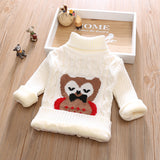 1-6T Kid Baby Girl Boy Long-sleeved Cartoon Turtleneck Knitted Sweater