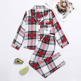 Kid Girl European American Long-sleeved Parent-child Homewear Pajamas