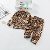 6M-4T Baby Girl Boy Long-sleeved Imitation Silk Pajamas
