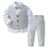 6M-8T Kid Baby Boys Spring Autumn Wedding Banquet 4 Pcs Set