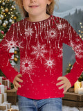 2-12T Kid Girl Cute Casual Fashion Christmas Print Long Sleeve T-shirt