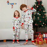 Family Matching Santa Claus Snowman Gingerbread Man Christmas Parent-Child Printed Loungewear Pajamas