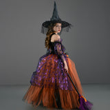 Halloween Children's Costume Girl Skirt Spider Witch Costume Stage Show Cosplay