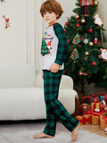 Family Matching Santa Claus Letters Christmas Parent-child Print Loungewear Pajamas