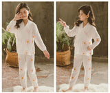 Kid Girl Suit Cartoon Cute  Loungewear Spring Pajamas