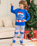 Family Matching Striped Letter Christmas Parent-child Loungewear Pajamas