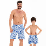 Family Matching Swimsuit Mother Daughter Father Son Beach Parent-child Swimsuit