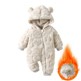 0-18M Baby Infant Fleece Autumn Winter Romper Outerwear