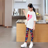 2-12T Kid Girl Autumn  Summer Nine-point Thin Pants Leggings