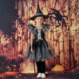 Halloween Kid Girl Costume Witch Festival Performance Dress