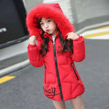 3-12T Kid Girls Cotton-padded Thickened Warm Down Coats Jacket