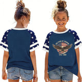 Kid Boy Girl 250th Years of America Independence Day Casual T-shirts Tops