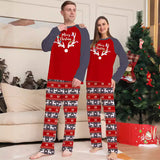 Family Matching Parent-Child Deer Christmas Long Sleeve Suit Loungewear Pajamas