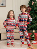 Family Matching Snowman Deer Printed Flower Loungewear Pajamas Set