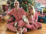 Family Christmas Parent-Child Suit Striped Pajamas Loungewear