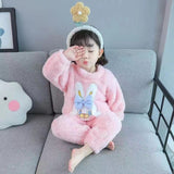 Kid Baby Girls Pajamas Flannel Pajamas Autumn Winter Home Wear