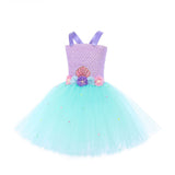 Kid Baby Girls Mermaid Princess Performance Mesh Birthday Dresses
