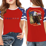 Kid Girl USA Independence Day 250th Anniversary Summer T-Shirt Tops