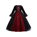 3-12T Kid Girl Halloween Princess Cosplay Queen Dress