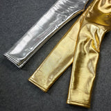 2-10T Kid Boy Girl Velvet Gold Silver Thickened Thermal Trousers Pants