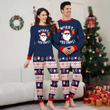 Family Matching Christmas Parent-child Santa Claus Snowflake Letter Print Loungewear Pajamas