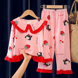 Kid Baby Girl Boy Long Sleeve Doll Cartoon Suit Pajamas