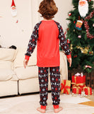 Family Matching Alphabet Snowflake Deer,Christmas Parent-child Loungewear Pajamas